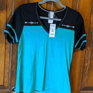 Cruel Kelly Green/black tee. NWT.